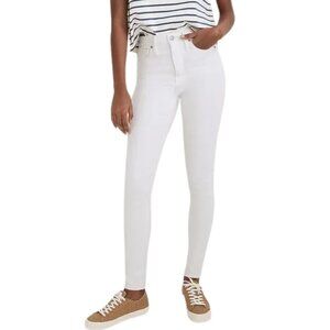 NWT Madewell 10" High-Rise Stretch Skinny Jeans in Pure White Sz. 26